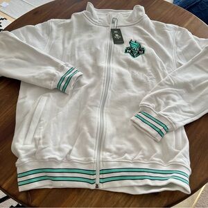 NWT WNBA New York Liberty jacket with zipper, medium